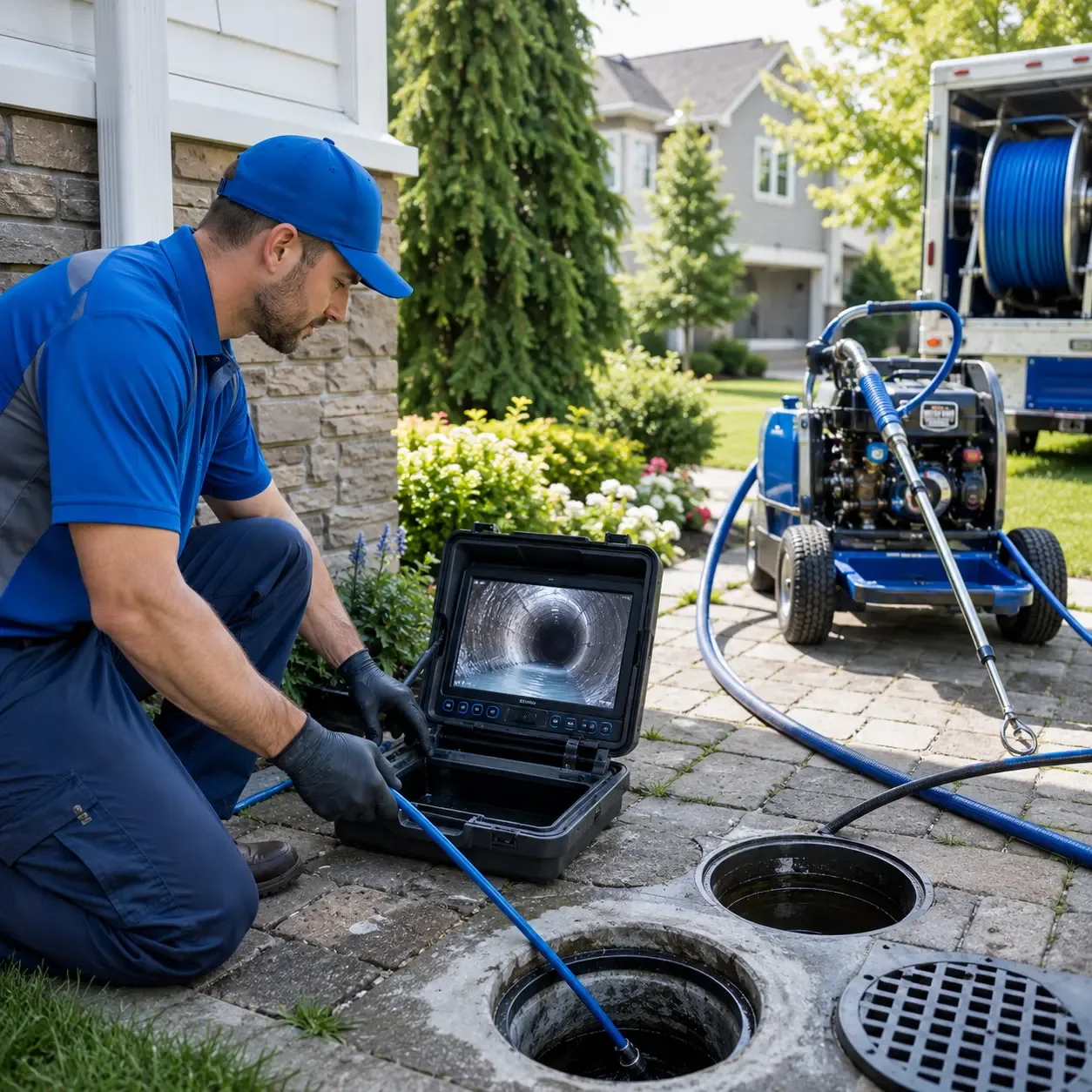 Outdoor drain cleaning professionals serving West Baldwin, ME